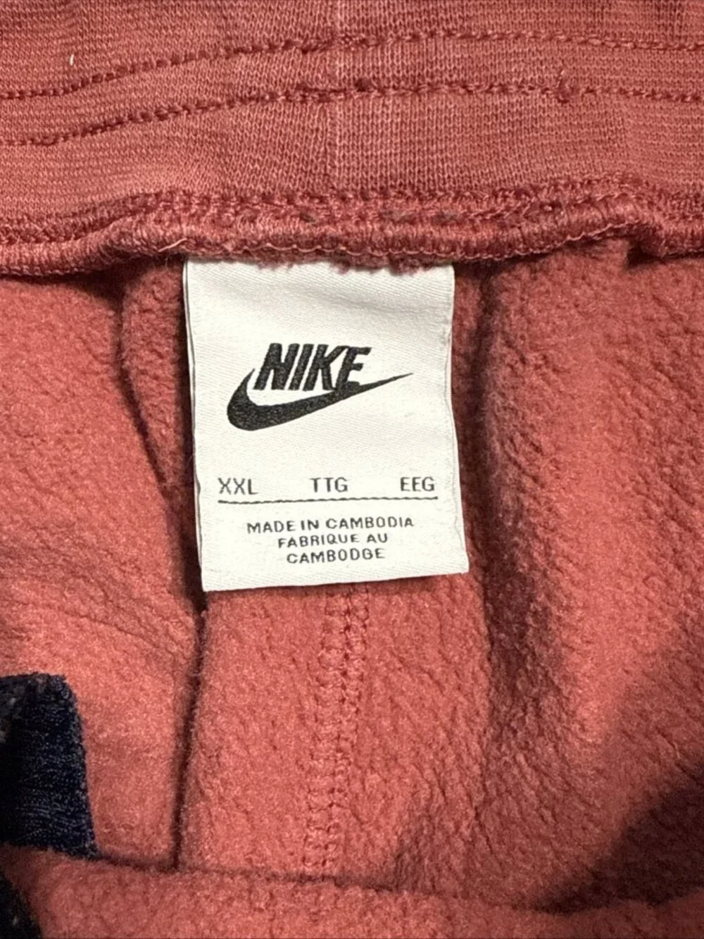 Nike Air Men's Fleece Joggers  Size XXL Cedar Obsidian Drawstring Zip Pocket